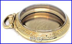 Antique Hamilton 10K GF Open Face Pocket Watch RR Case-16 S! GREAT