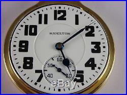 Antique Hamilton 16s 992E, 21 jewels Rail Road pocket watch. Wadsworth case 1939