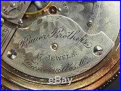 Antique Hamilton 937 18s 17 jewel gold filled Hunter case pocket watch made 1895