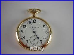Antique Hamilton 960 16s 21j Rail Road pocket watch original 14k solid gold case