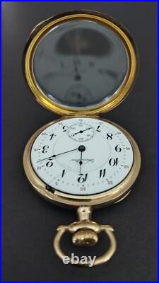 Antique Hamilton 972 Pocket Watch, 16 Size, 17-Jewel, Gold Filled Hinged Case