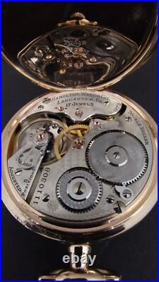 Antique Hamilton 972 Pocket Watch, 16 Size, 17-Jewel, Gold Filled Hinged Case
