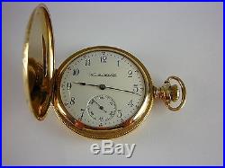 Antique Hamilton 973 16s 17j Rail Road gold filled Hunter case pocket watch