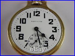 Antique Hamilton 992B 16s 21j Rail Road pocket watch. Two Tone Wadsworth case