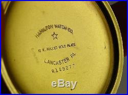 Antique Hamilton 992B 21 jewel Rail Road pocket watch 16s, Hamilton case 1967