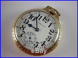 Antique Hamilton 992 16s 21 jewel Rail Road pocket watch. Wadsworth case. 1924