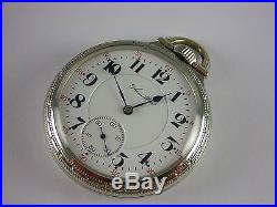 Antique Hamilton 992 16s 21 jewel Rail Road pocket watch. White Gold filled case