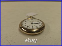 Antique Hamilton 992 21j 16s RR DRoller Pocket Watch 14KGF 25yr Case For Repair