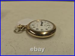 Antique Hamilton 992 21j 16s RR DRoller Pocket Watch 14KGF 25yr Case For Repair