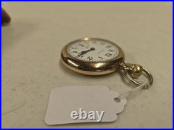 Antique Hamilton 992 21j 16s RR DRoller Pocket Watch 14KGF 25yr Case For Repair