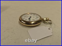 Antique Hamilton 992 21j 16s RR DRoller Pocket Watch 14KGF 25yr Case For Repair