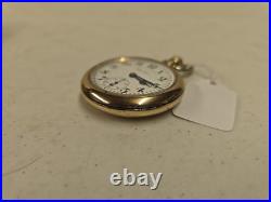 Antique Hamilton 992 21j 16s RR DRoller Pocket Watch 14KGF 25yr Case For Repair