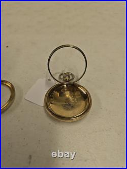 Antique Hamilton 992 21j 16s RR DRoller Pocket Watch 14KGF 25yr Case For Repair