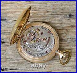 Antique Hamilton Pocket Watch, Grade 925, 17 Jewel, 18s, Gold Filled Hunter Case