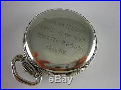 Antique Hamilton silver case 16s 4992B, 22 jewels Navigational 16s pocket watch