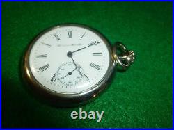 Antique Hampden Model Pocket Watch Running Canton OH Philadelphia Silverode Case