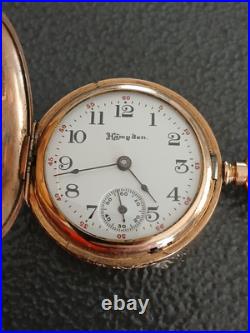 Antique Hampden Molly Stark 3/0sz Pocket Watch 7j RUN'S