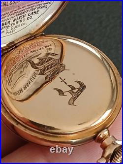 Antique Hampden Molly Stark 3/0sz Pocket Watch 7j RUN'S