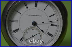 Antique Hampden Watch Co. Pocket Watch Key Wind Coin Silver Case