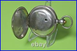 Antique Hampden Watch Co. Pocket Watch Key Wind Coin Silver Case