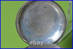 Antique Hampden Watch Co. Pocket Watch Key Wind Coin Silver Case