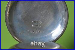Antique Hampden Watch Co. Pocket Watch Key Wind Coin Silver Case