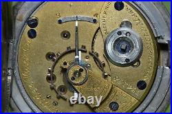Antique Hampden Watch Co. Pocket Watch Key Wind Coin Silver Case