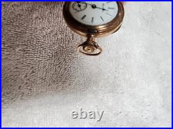 Antique Hampton Dueber Pocket Watch Brass Floral 5891374 Parts Repair