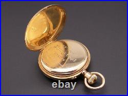 Antique Henry Capt Geneve 18k Yellow Gold Hunting Case Pocket Watch 38235