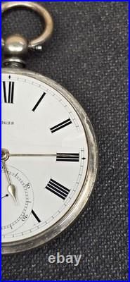 Antique Hessle W. Wainman Pocket Watch Silver Case Key Wind Roman Numeral