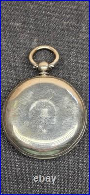 Antique Hessle W. Wainman Pocket Watch Silver Case Key Wind Roman Numeral