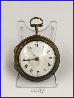 Antique Horn Case Verge Fusee Pocket Watch Spares Or Repair Plz Read