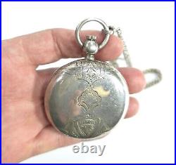 Antique Hunter Case Coin Silver American Pocket Watch Co. Waltham P. S. Bartlett