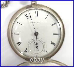 Antique Hunter Case Coin Silver American Pocket Watch Co. Waltham P. S. Bartlett