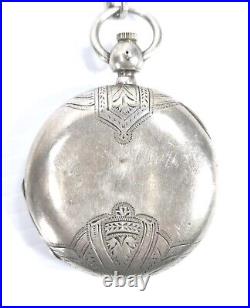 Antique Hunter Case Coin Silver American Pocket Watch Co. Waltham P. S. Bartlett