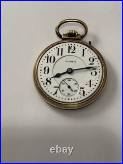 Antique ILLINOIS Railroad Pocket Watch 21 J Capital Ser. # 4009300. Keystone case