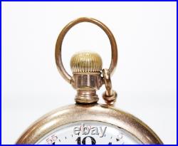 Antique ILLINOIS Wadsworth PILOT 25 Years Case 21 Ruby Jewels Pocket Watch WORKS