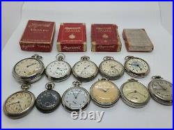 Antique INGERSOLL WATCHES Store Advertising Display Case with Pocket Watches