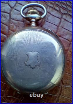Antique IXL Prot Eterna Swiss Made Pocket Watch in Silver Case