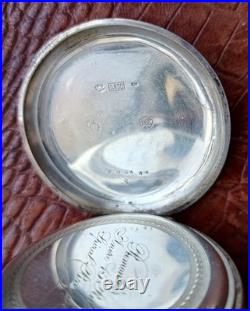 Antique IXL Prot Eterna Swiss Made Pocket Watch in Silver Case