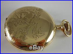 Antique Illinois 16s Beautiful Gold Filled Hunter's case Rail Road pocket watch