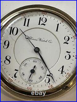 Antique Illinois 17 jewel Pocket watch Hunter case working