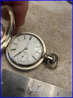 Antique Illinois Coin Silver Hunting Case Pocket Watch