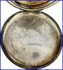 Antique Illinois Hunter Pocket Watch Case for 16Size Sterling Silver Tri Colored