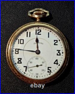 Antique Illinois Pocket Watch 10k Goldfilled Grade 806 Railroad 16s 21j