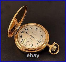 Antique Illinois Pocket Watch Hunter Case 17 Jewels 12 Size S/N 2004174 Ca. 1907