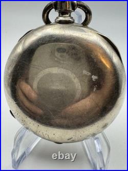Antique Illinois Sz 18 Grade 2 Pocket Watch Newport Coin Sliver Case 1882