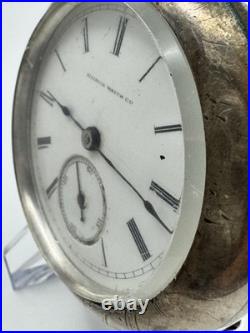 Antique Illinois Sz 18 Grade 2 Pocket Watch Newport Coin Sliver Case 1882