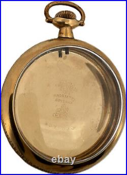 Antique Illinois W. B. Co. Open Face Pocket Watch Case for 16 Size Gold Filled