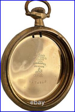 Antique Illinois W. B. Co. Open Face Pocket Watch Case for 16 Size Gold Filled